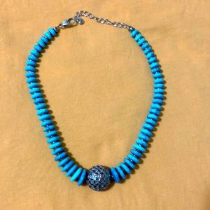 Brighton turquoise necklace very rare, adjustable closure.